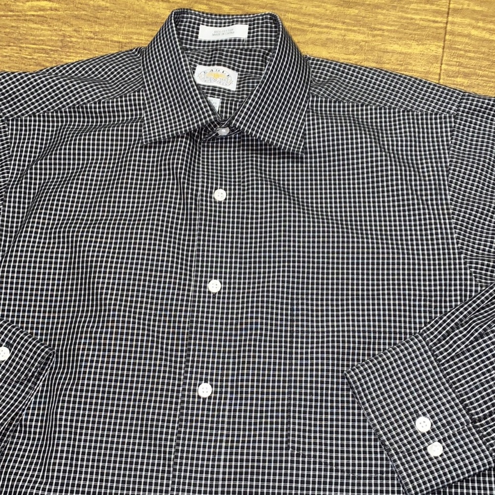 Eagle Shirtmakers Long Sleeve Dress Western Check Pattern Shirt Mint Condition